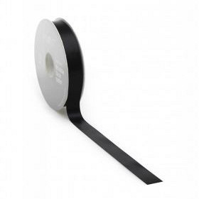 Satijnlint PREMIUM Double face 16mm x 25 meter zwart