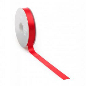 Satijnlint PREMIUM Double face 25mm x 25 meter rood