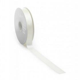 Satijnlint PREMIUM Double face 16mm x 25 meter creme / ivoor