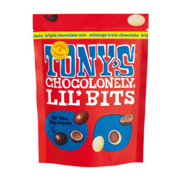 Chocolade Tony's Chocolonely Lil'Bits triple chocolade mix 120 gram