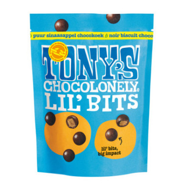 Chocolade Tony's Chocolonely Lil'Bits puur chocokoek sinaasappel 120 gram
