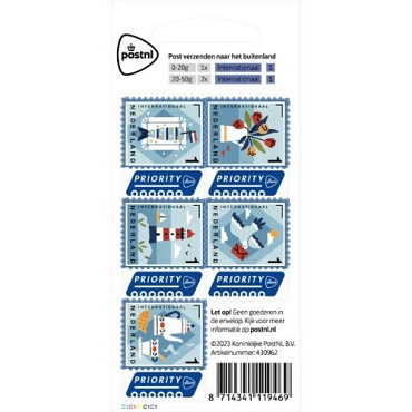 Postzegels Echt Hollands Internationaal nr 1 (€ 2,00 per stuk) 5 stuks