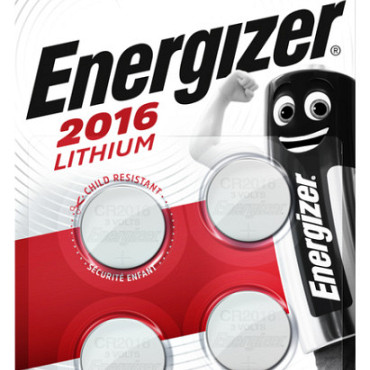 Batterij Energizer knoopcel 4xCR2016 lithium