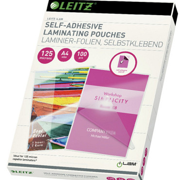 Lamineerhoes Leitz iLAM A4 zelfklevend 2x125micron EVA 100 stuks