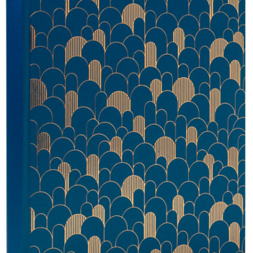 Fotoalbum Exacompta 29x32cm 60 zwarte pagina's Néo Déco blauw