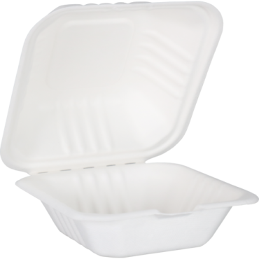 Hamburgerbak Suikerrietpulp 150x150x78mm 50 stuks