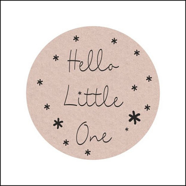 Etiket / Sticker rond 47mm 500 stuks Hello little one