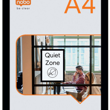 Infokader Nobo zelfklevend A4 zwart 2 stuks