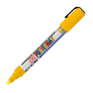 Krijtstift posterman PMA-50 beitelpunt 2-6mm geel