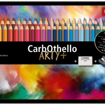 Kleurpotloden STABILO CarbOthello kalkpastel assorti blik à 60 stuks
