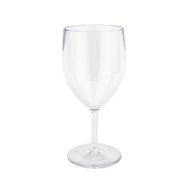 Kunststof Wijnglas op voet 270ml  Transparant  PER STUK