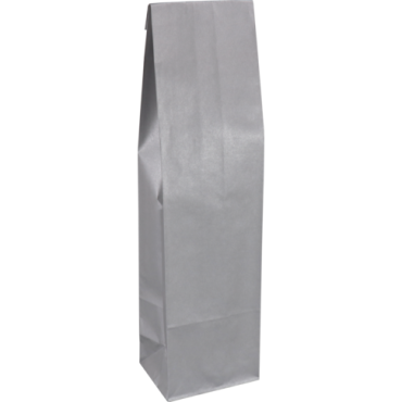 Wijnfleszak 1 fles 9.5x9.5X38.5cm Seduction kraft- zwart met venster 10 stuks