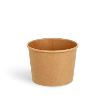 Soepbeker karton kraft  rond 90mm 240ml 50 stuks