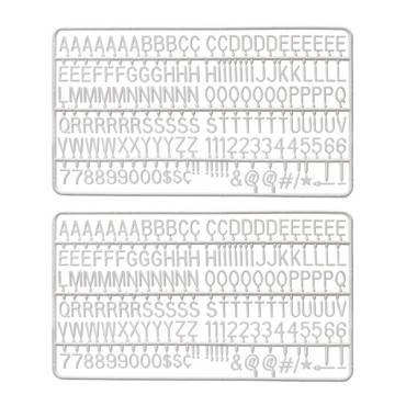 Letter set IEZZY voor letterbord 2x150 wit