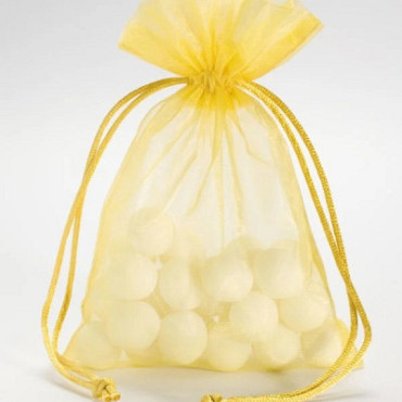 Voile flatbag 24x15cm goud 10 stuks