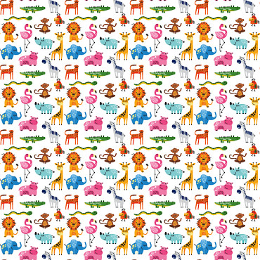 Cadeaupapier 50cm dessin 493 dierenprint giraf