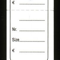 Hangetiket op rol 30x50mm bedrukt 1000 stuks