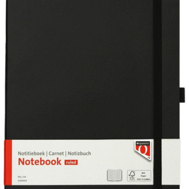 Notitieboek Quantore A4 flex lijn 192blz 80gr zwart