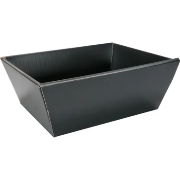 Mand, golfkarton, biermand, 26x21x10cm, zwart  10 stuks