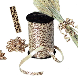 Krullint dieren: Luipaard print 10mm x 250 meter