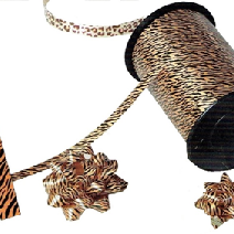 Krullint dieren: tijger print 10mm x 250 meter