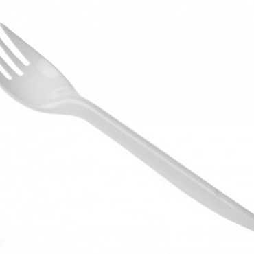 Plastic VORK 18cm herbruikbaar WIT 50 stuks