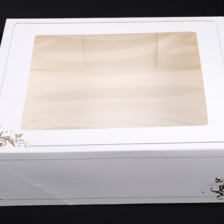 Gebaksdoos met venster dessin 573 190x190x80mm 275 stuks