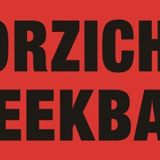 Waarschuwingsetiket IEZZY voorzichtig breekbaar 130mmx50mm 500 stuks