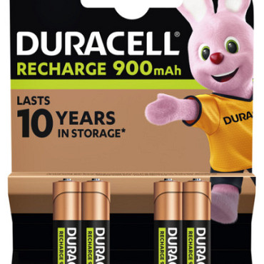 Batterij oplaadbaar Duracell 4x AAA 900mAh Ultra