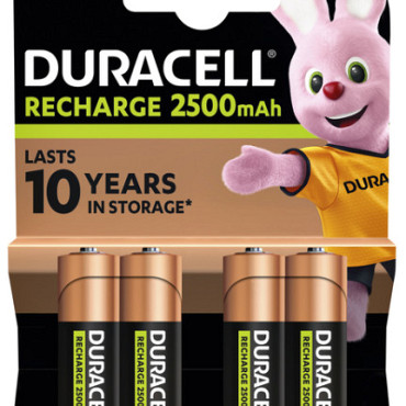 Batterij oplaadbaar Duracell 4x AA 2500mAh Ultra