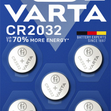 Batterij Varta knoopcel CR2032 lithium blister à 5stuk