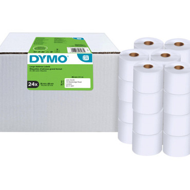 Etiket Dymo LabelWriter adressering 36x89mm 24 rollen á 260 stuks wit