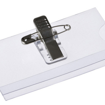 Badge Europel met clip en speld 75x40mm 24st