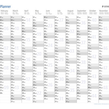 Jaarplanner 2026 Staedtler Lumocolor 84x60cm oprolbaar
