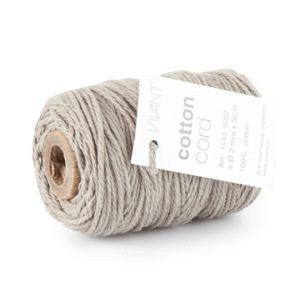 Cotton Cord / Katoen touw 50 meter grijs ø2mm