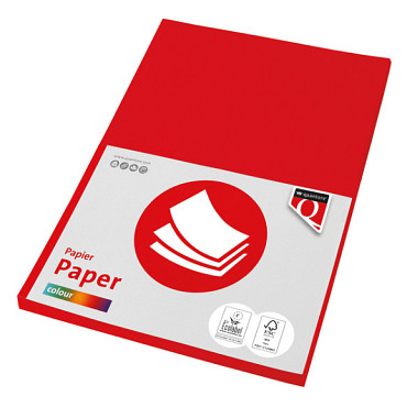 Kopieerpapier Quantore Colour A4 120gr felrood 100 vel
