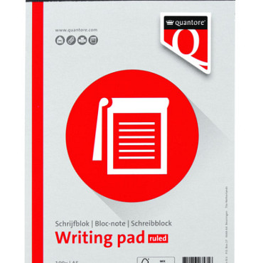 Schrijfblok Quantore A5 lijn 100vel 60gr