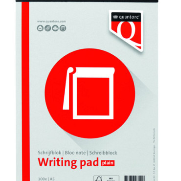 Schrijfblok Quantore A5 blanco 100vel 60 gr