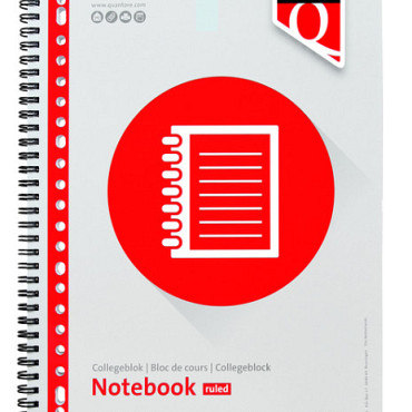 Collegeblok Quantore A4 lijn 23-gaats 200 pagina's 70gr
