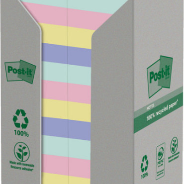 Memoblok Post-it 653-RPT 38x51mm rainbow pastel 24 stuks