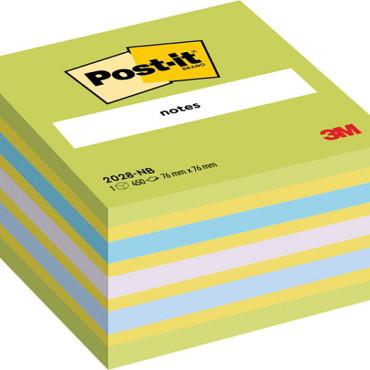 Memoblok Post-it 2028 76x76mm kubus assorti