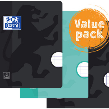 Schrift Oxford School A5 lijn 72 pagina's 80gr assorti pak à 3 stuks