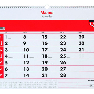 Maandkalender 2026 Quantore