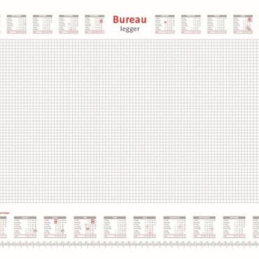 Bureau-onderlegblok 2026 Quantore ruit 56,5X36cm  wit