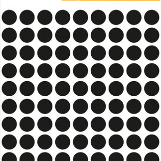 Etiket HERMA 1849 rond 8mm zwart 540 stuks