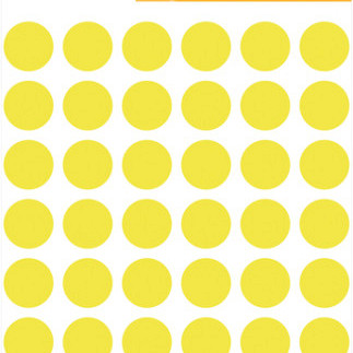 Etiket HERMA 1854 rond 12mm fluor geel 240stuks