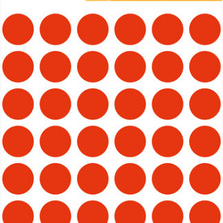 Etiket HERMA 1866 rond 12mm fluor rood 240stuks