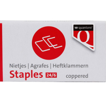Nieten Quantore 24/6 verkoperd 1000 stuks