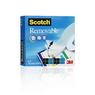 Plakband Scotch Magic 811 19mmx33m onzichtbaar verwijderbaar mat