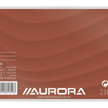 Systeemkaart Aurora 200x150mm lijn met rode koplijn 210gr wit 100 vel